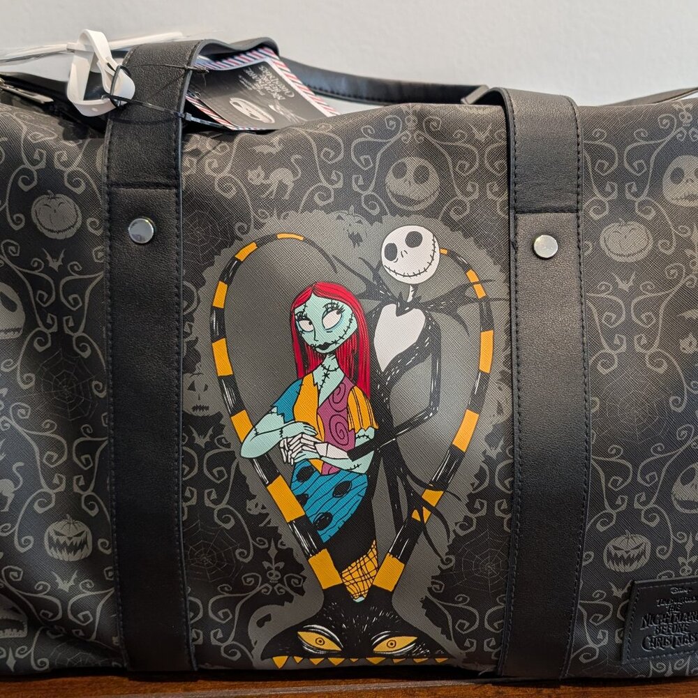 RARE Jack and Sally Wheeled Duffle Bag Set Nightmare Before Christmas NWT